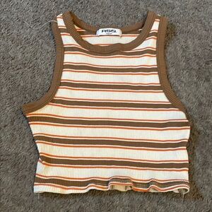 RSQ crop top tank top striped